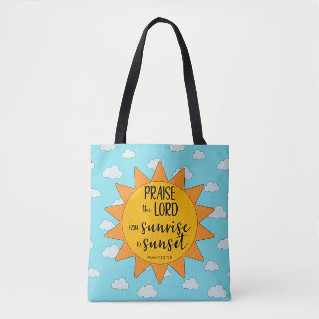 Tote Bag Soleil Louange au Seigneur (Devant)