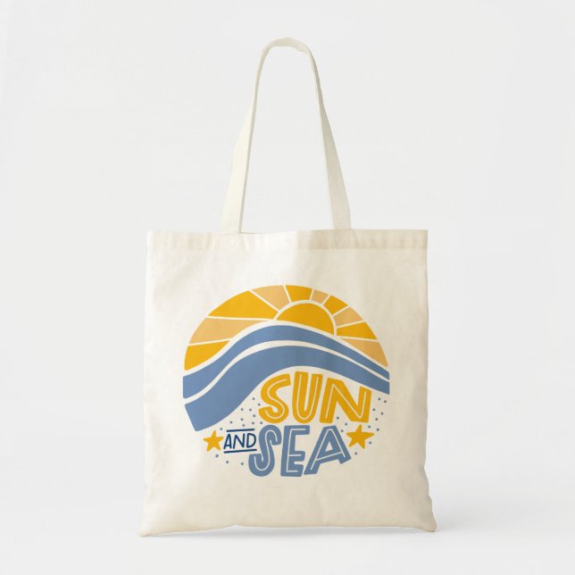 Tote Bag Soleil, Mer et Plage d'Été (Devant)