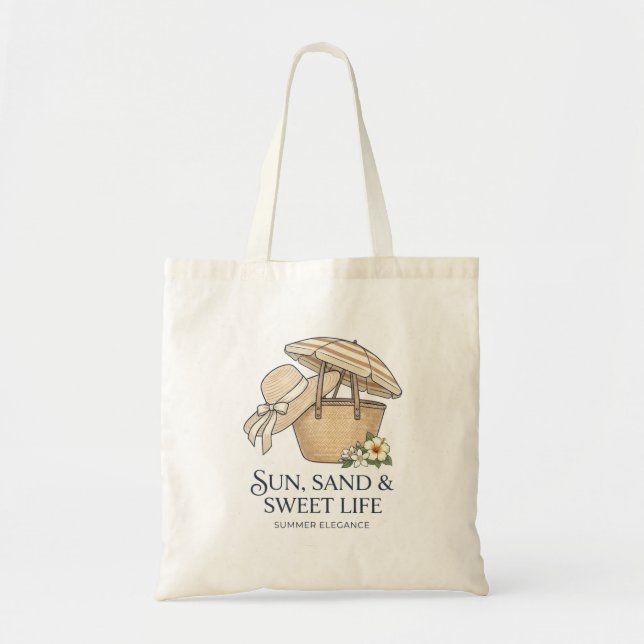 Tote Bag "Soleil, Sable & Douce Vie" (La Suite Chic et Élég (Devant)
