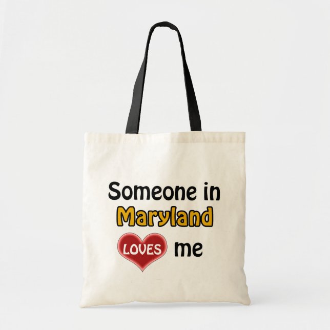 Tote Bag Someone in Maryland loves me (Devant)