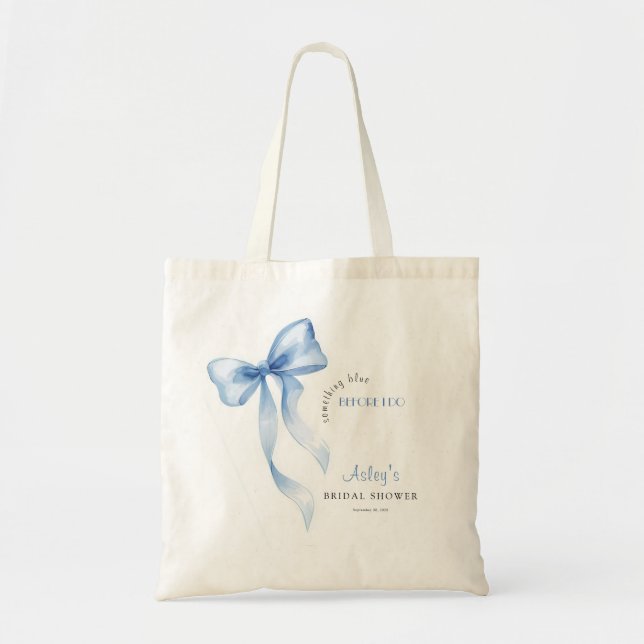 Tote Bag Something Blue avant ma Baby Shower de mariage (Devant)