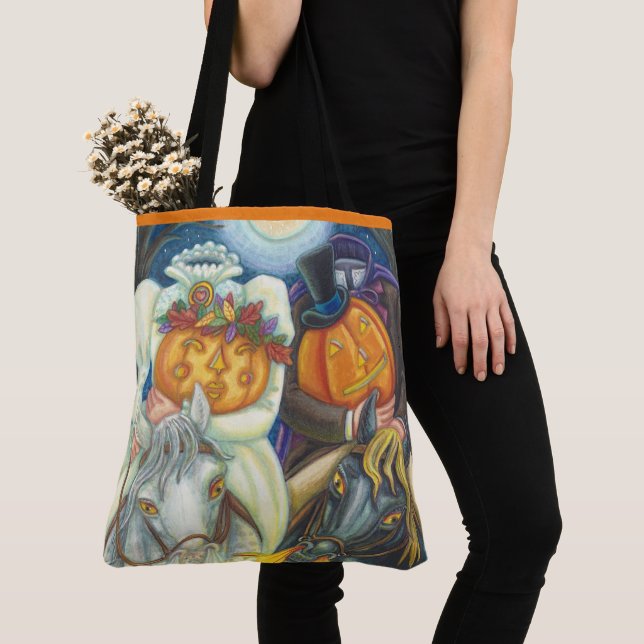 TOTE BAG SOMMEIL MARIAGE, HORSEMAN HALLOWEEN SANS TÊTE (De près)
