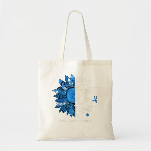 Tote Bag Son combat est mon combat Sunflower Colon Cancer A (Devant)