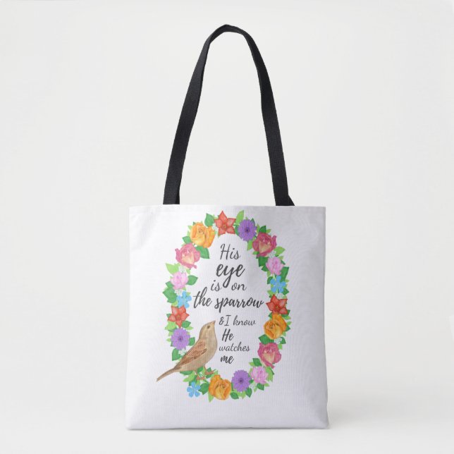 Tote Bag Son oeil est sur le Bruant (Devant)