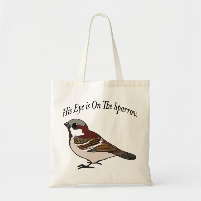 Tote Bag Son oeil est sur le moineau (Devant)
