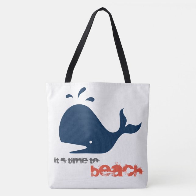 Tote Bag Son temps pour la plage (Devant)