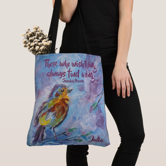 Tote Bag "Songbird of Hope" Fourre-tout (grand) (De près)