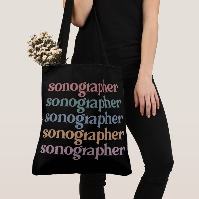 Tote Bag Sonographe Ultrasound Tech Retro Sonographer Cadea (De près)