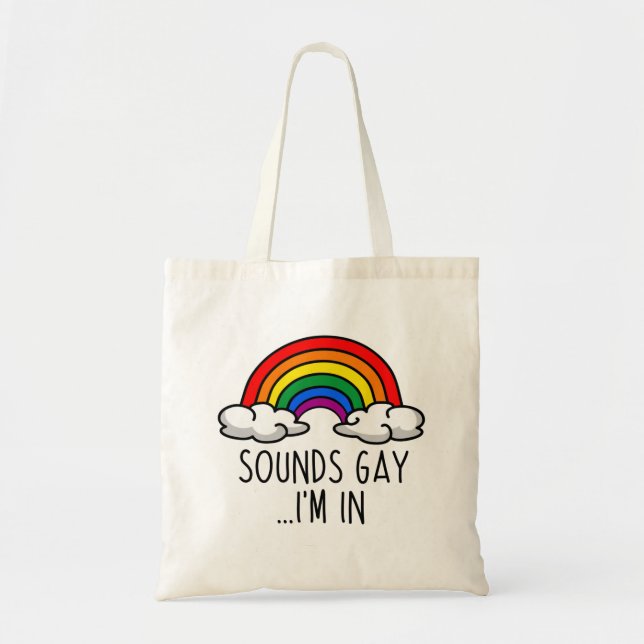 Tote Bag SONS GAY I'M IN - Joli arc en ciel (Devant)
