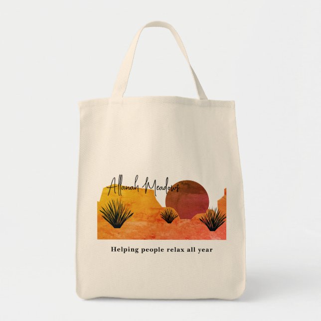 Tote Bag Soothing Desert Moon Meditation   (Devant)