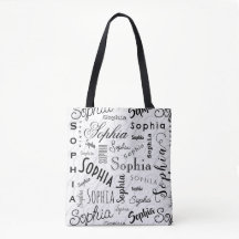 Sophia Typographie Noir Blanc