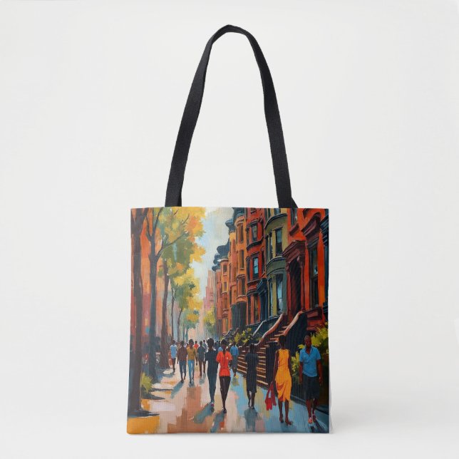Tote Bag Sophisticated Harlem Renaissance Street (Devant)
