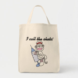 Tote Bag Soq Singe Infirmière J'appelle les coups cadeaux
