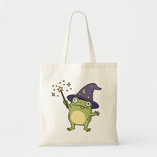 Tote Bag Sorcier Grenouille Lançant des Sorts (Devant)