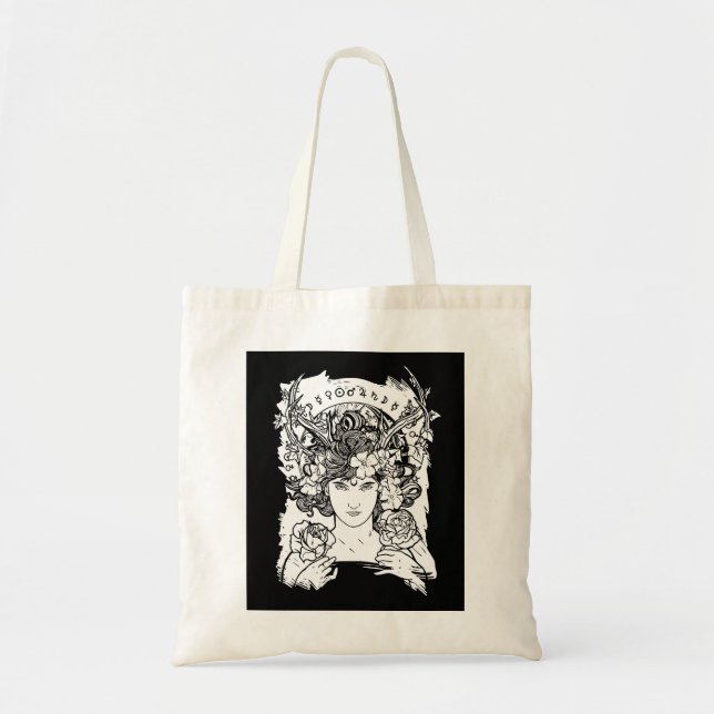 Tote Bag Sorcière Art Nouveau (Devant)