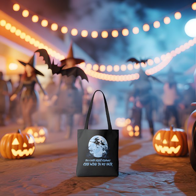 Tote Bag Sorcière Chambres Sur Une Route Du Désert Sombre (Créateur téléchargé)