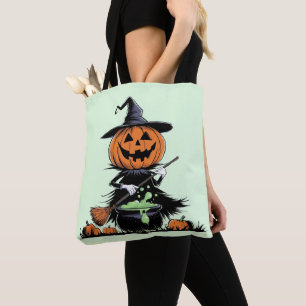 Tote Bag Sorcière citrouille