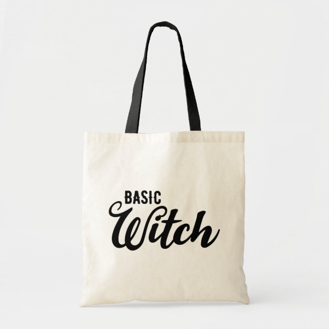 Tote Bag Sorcière de base Halloween typographie magique Wic (Devant)