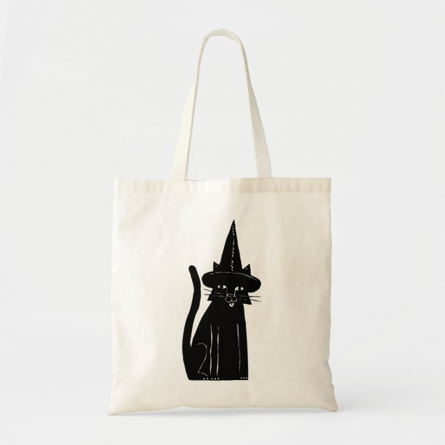 Tote Bag Sorcière de chat (Devant)