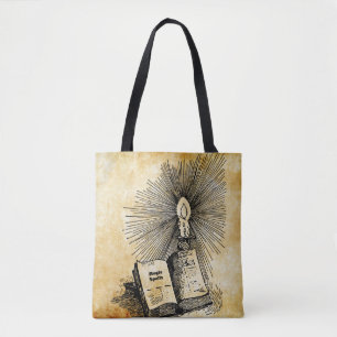 Tote Bag sorcière magique sorts Livre bougie