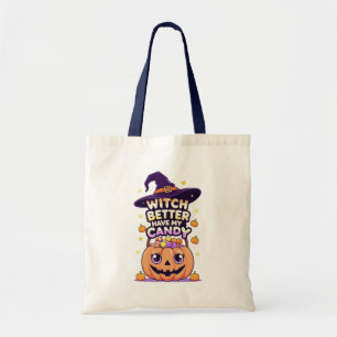 Tote Bag Sorcière mieux avoir mon bonbon - mignonne Hallowe