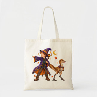 Tote Bag Sorcière & Mononykus Halloween
