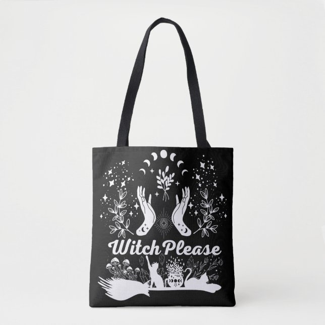 Tote Bag Sorcière S'Il Vous Plaît : Sassy Sorcery Design (Devant)