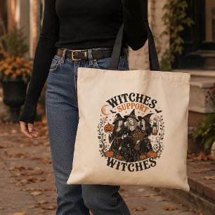 Tote Bag Sorcière soutient les sorcières Vintage Halloween
