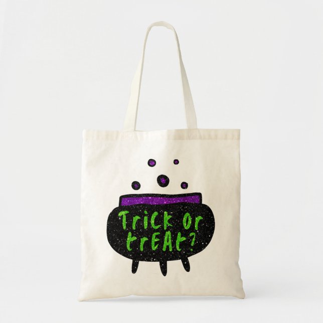 Tote Bag Sorcières Cauldron Halloween Trick Ou Treat Partie (Devant)