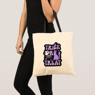 Tote Bag Sorcières violettes et noires fantôme casquette Tr