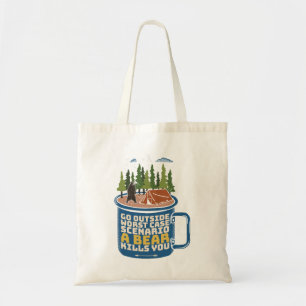 Tote Bag Sortez de l'attaque de l'ours Drôle Dire
