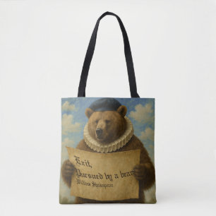Tote Bag Sortie, poursuivi par un ours citation de Shakespe