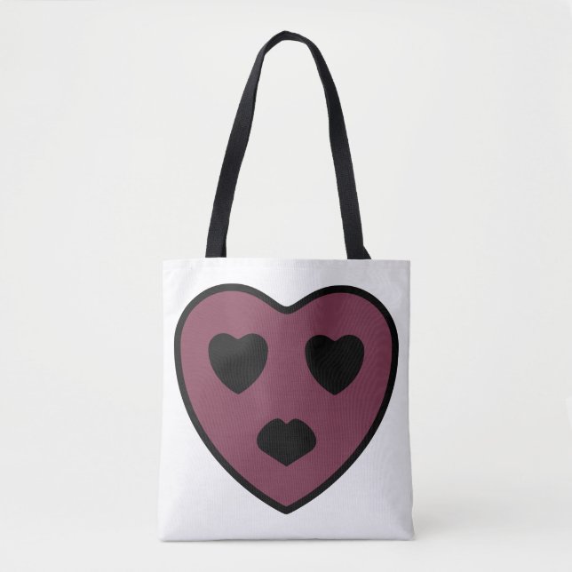 Tote Bag Sortie visage coeur (Devant)