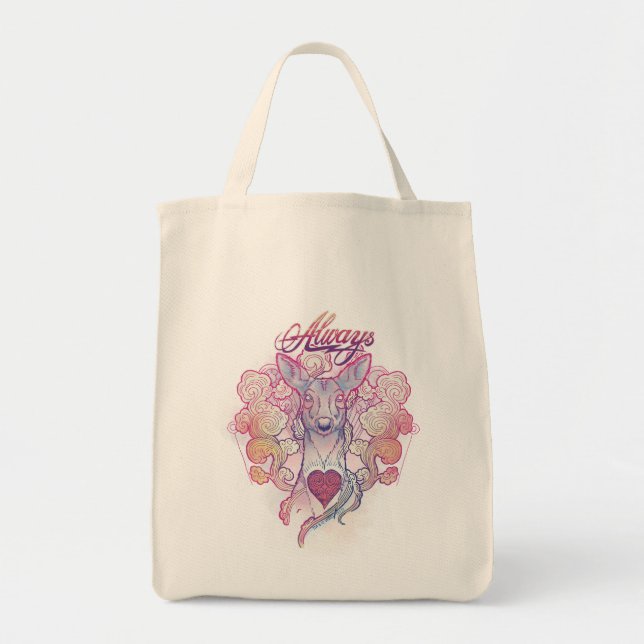 Tote Bag Sortilège Harry Potter | Patronus Biche "Toujours" (Devant)