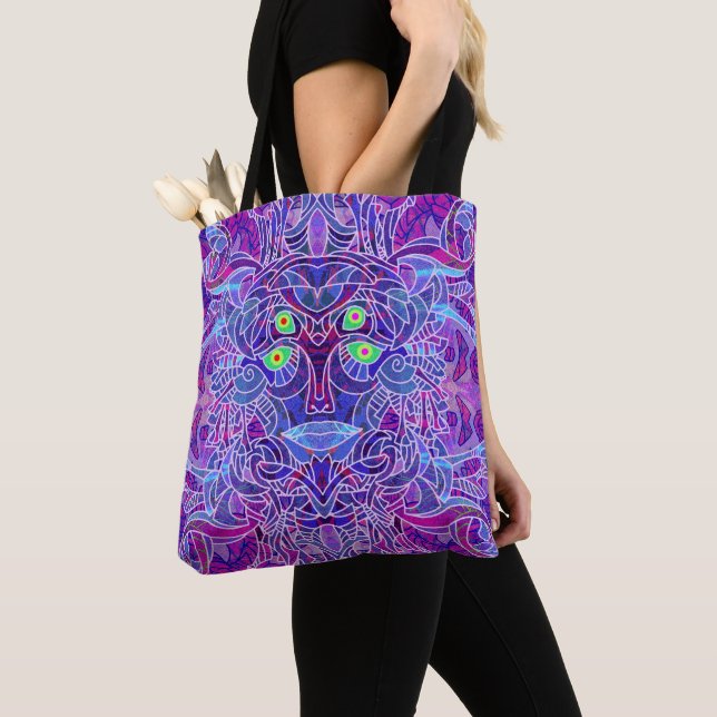 Tote Bag Sortir en Plum et en Periwinkle Fourre-tout (De près)