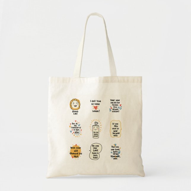 Tote Bag Soul Scribbles : Là où l'art rencontre des message (Devant)