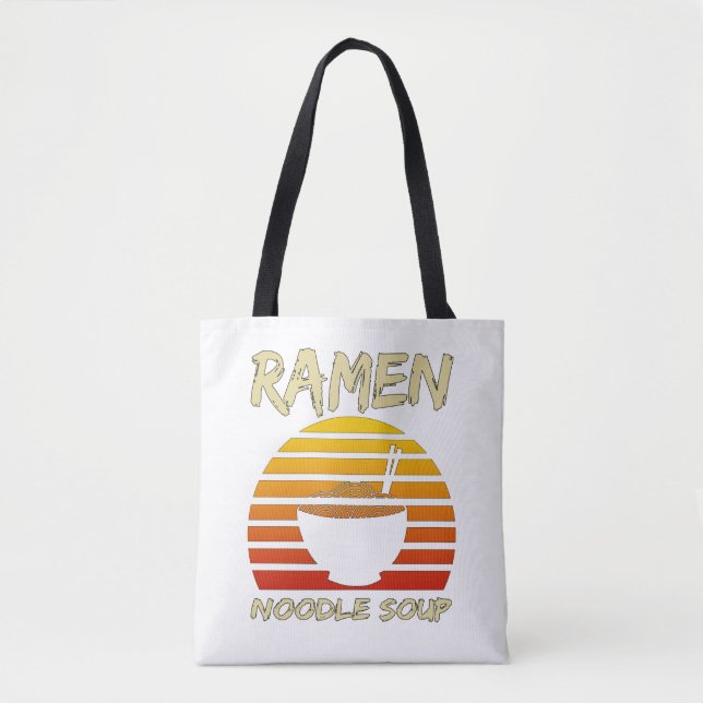 Tote Bag Soupe de nouilles Ramen Kawaii nouilles japonaises (Devant)