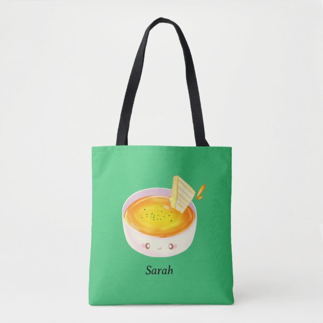 Tote Bag Soupe Tomate Et Sandwich Au Fromage Grillé (Devant)