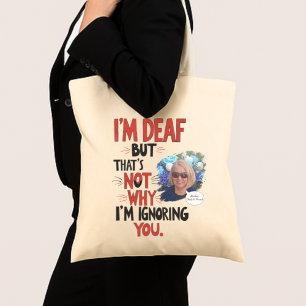 Tote Bag Sourd et Fière, drôle Audience déficiente Gi perso