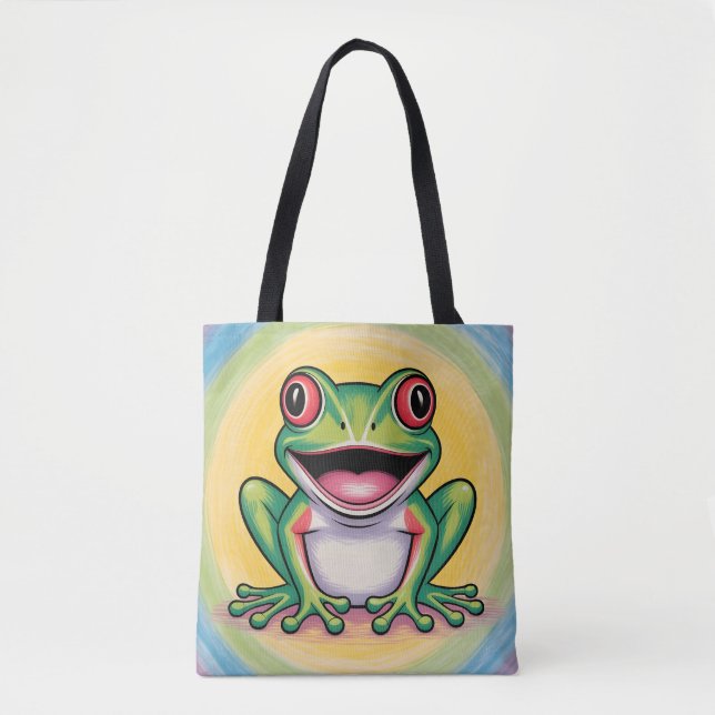 Tote Bag Sourire doux de grenouille (Devant)