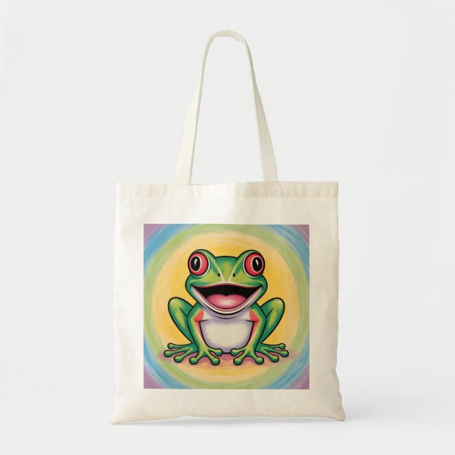 Tote Bag Sourire doux de grenouille (Devant)