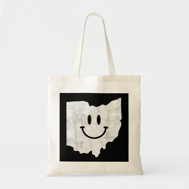 Tote Bag Sourire en OH - Drôle Ohio Happy Face (Devant)