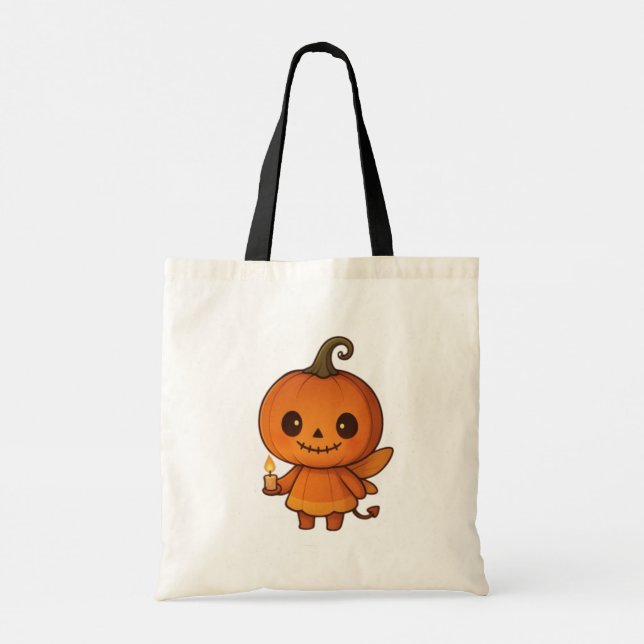 Tote Bag Sourires du jardin de citrouilles (Dos)