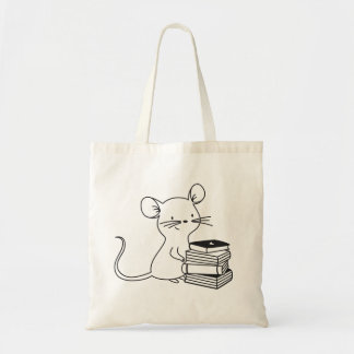 Tote Bag Souris amoureuse des livres Animal