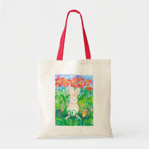 Tote Bag Souris de lapin Escargot Animal Amis Fleurs