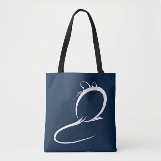 Tote Bag Souris de peinture Sumi E Brushstroke japonaise (Devant)