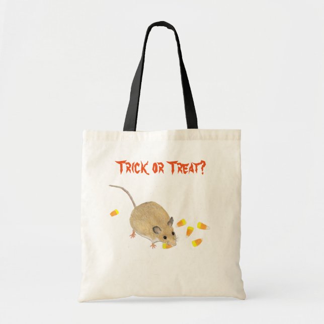 Tote Bag Souris d'Halloween avec bonbons (Devant)