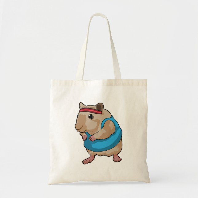 Tote Bag Souris en tant que coureur avec bandeau (Devant)