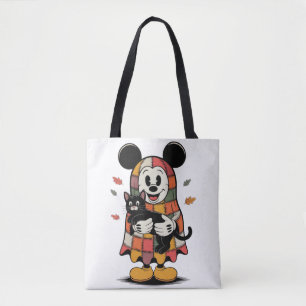 Tote Bag Souris et chat d'automne
