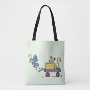 Tote Bag Souris et papillon